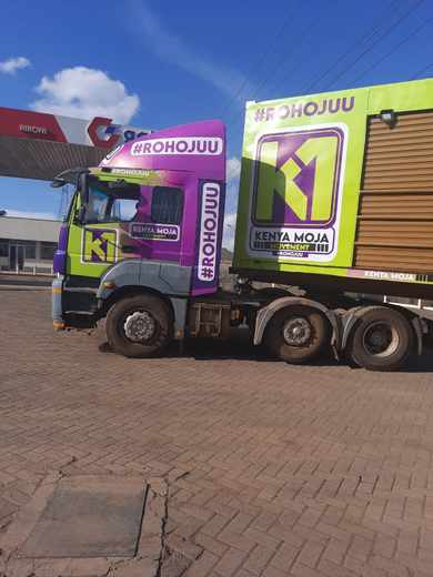 Movement truck on the road